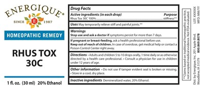 ENRG1111 Rhus Tox 30C.jpg RHUS TOX 30C - ENRG1111 Rhus Tox 30C